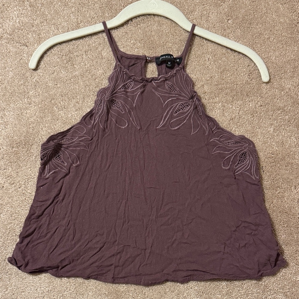 Kendall & Kylie Women's Purple High Neck Camisole